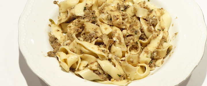 Fettuccine alla crema di funghi porcini