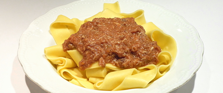 Pappardelle al ragù di coniglio